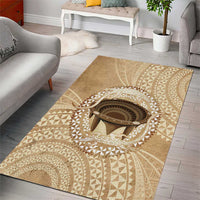 Tonga Skink Kava Bowl Area Rug Vintage Tongan Ngatu Pattern LT14 - Polynesian Pride