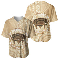Tonga Skink Kava Bowl Baseball Jersey Vintage Tongan Ngatu Pattern LT14 - Polynesian Pride