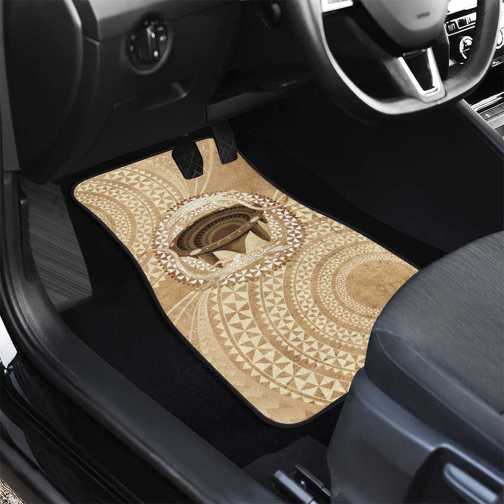 Tonga Skink Kava Bowl Car Mats Vintage Tongan Ngatu Pattern LT14 - Polynesian Pride