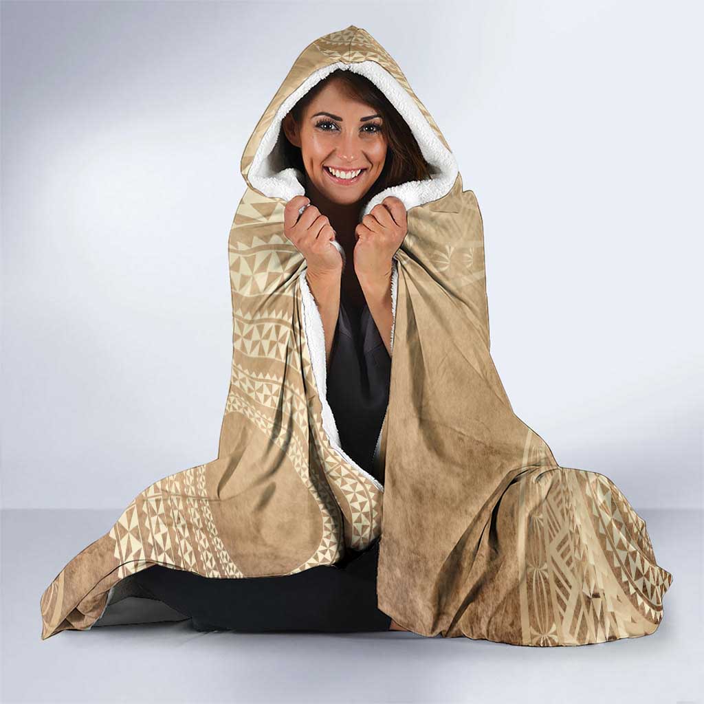 Tonga Skink Kava Bowl Hooded Blanket Vintage Tongan Ngatu Pattern LT14 - Polynesian Pride