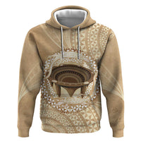 Tonga Skink Kava Bowl Hoodie Vintage Tongan Ngatu Pattern LT14 Pullover Hoodie Brown - Polynesian Pride