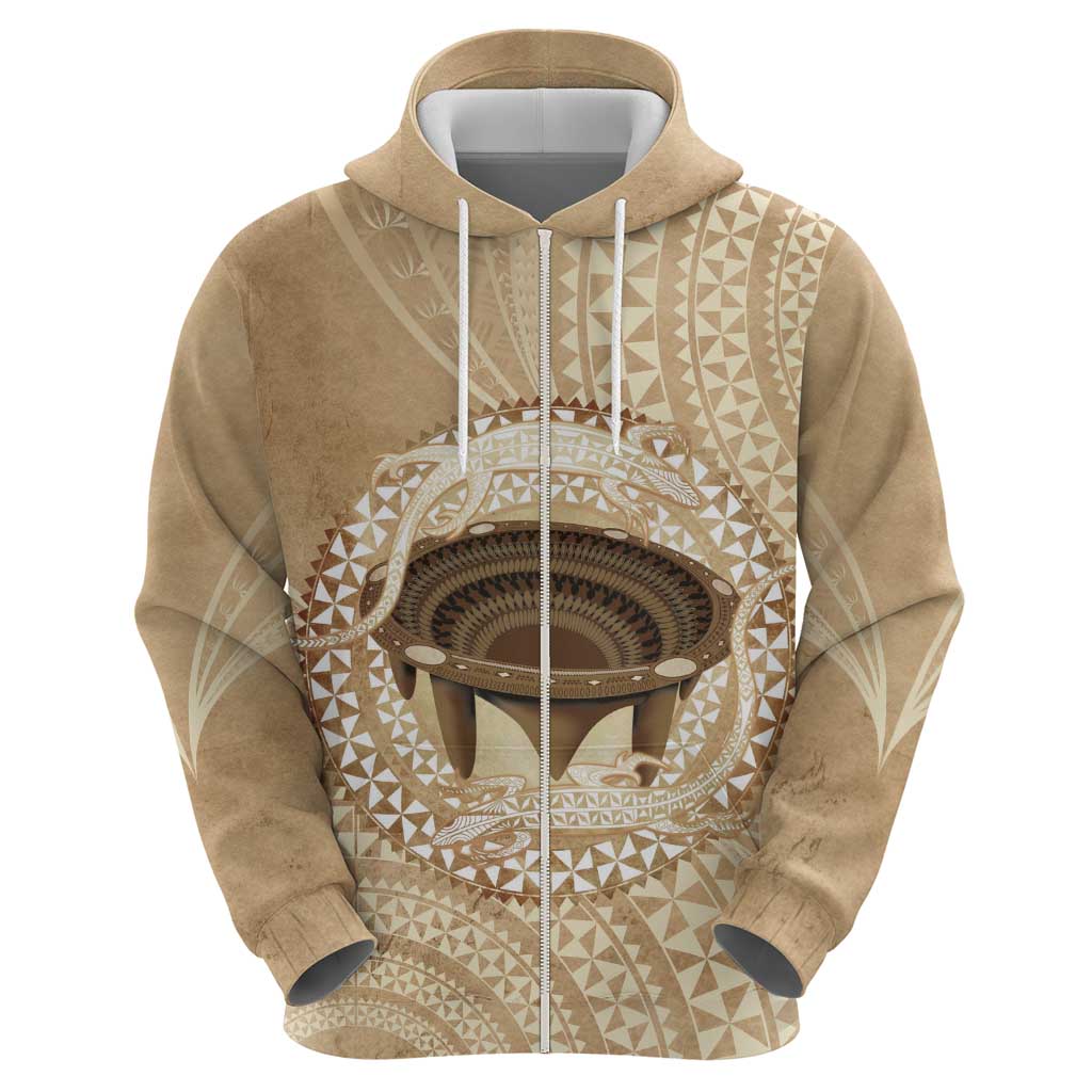 Tonga Skink Kava Bowl Hoodie Vintage Tongan Ngatu Pattern LT14 - Polynesian Pride