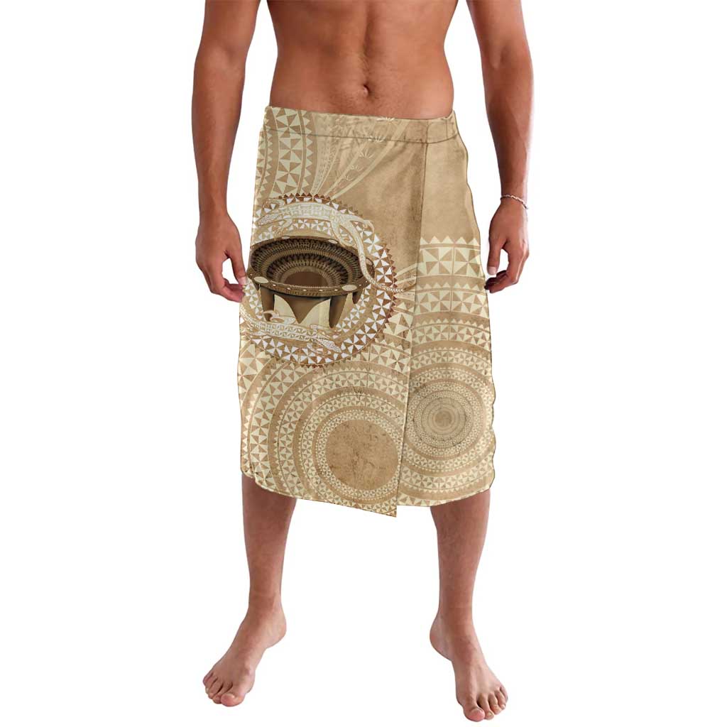 Tonga Skink Kava Bowl Lavalava Vintage Tongan Ngatu Pattern LT14 Brown - Polynesian Pride