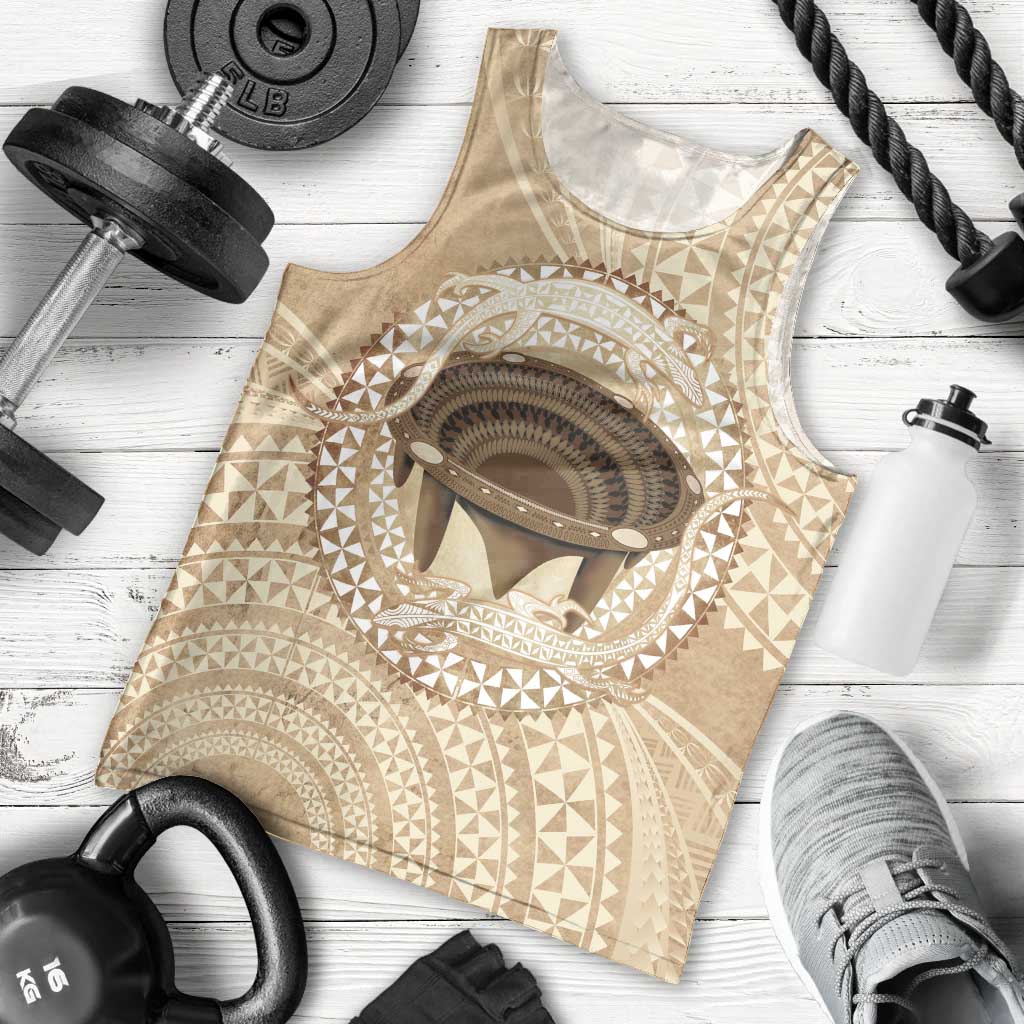 Tonga Skink Kava Bowl Men Tank Top Vintage Tongan Ngatu Pattern LT14 - Polynesian Pride