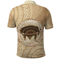 Tonga Skink Kava Bowl Polo Shirt Vintage Tongan Ngatu Pattern LT14 - Polynesian Pride