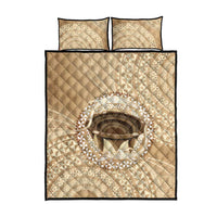 Tonga Skink Kava Bowl Quilt Bed Set Vintage Tongan Ngatu Pattern LT14 - Polynesian Pride