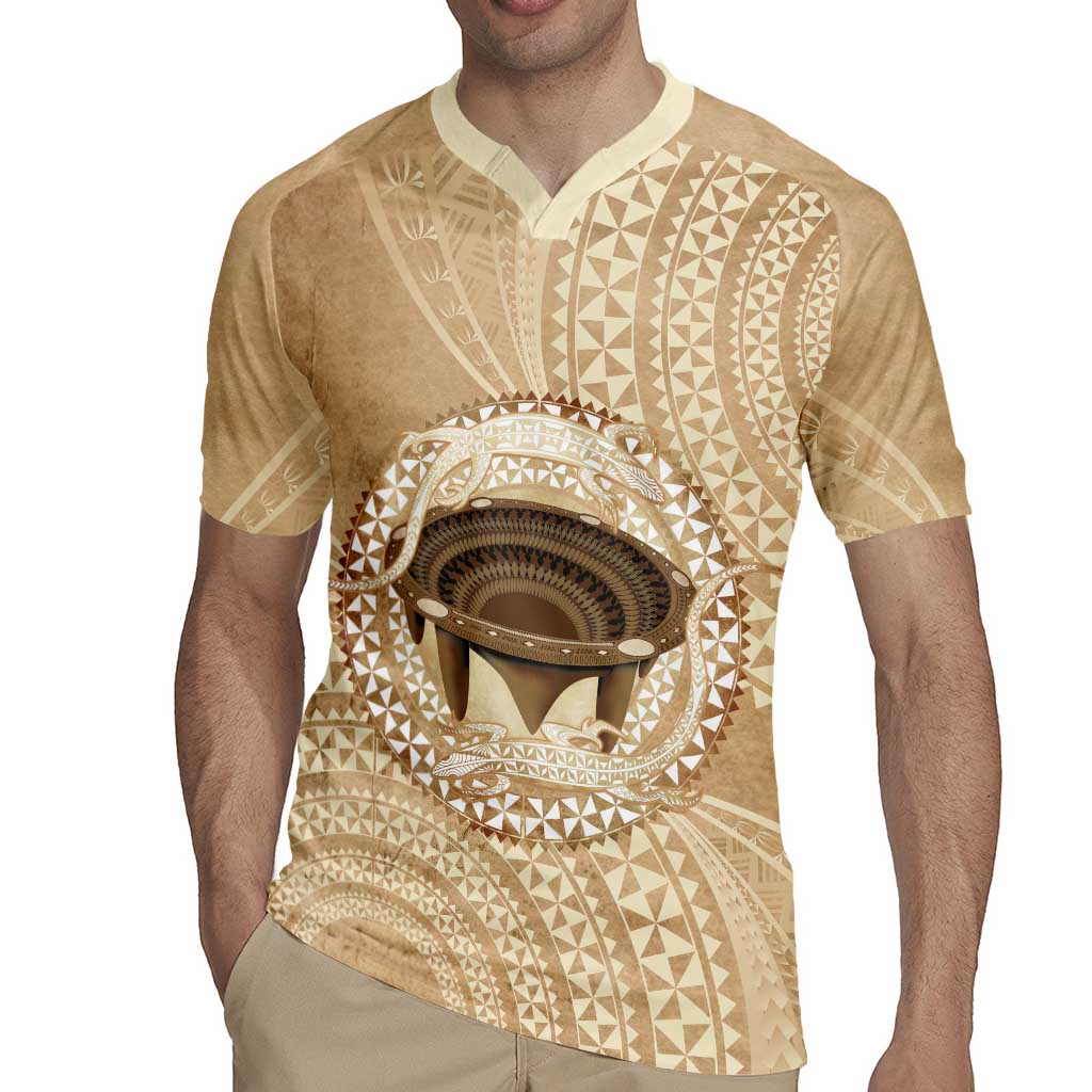 Tonga Skink Kava Bowl Rugby Jersey Vintage Tongan Ngatu Pattern LT14 - Polynesian Pride