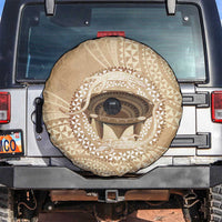Tonga Skink Kava Bowl Spare Tire Cover Vintage Tongan Ngatu Pattern LT14 Brown - Polynesian Pride