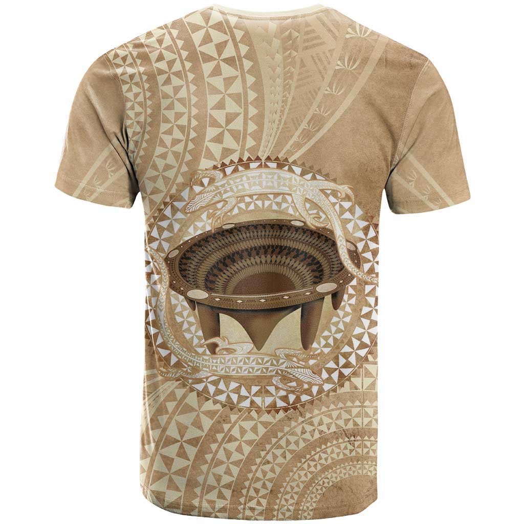 Tonga Skink Kava Bowl T Shirt Vintage Tongan Ngatu Pattern LT14 - Polynesian Pride