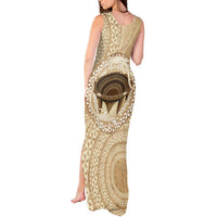 Tonga Skink Kava Bowl Tank Maxi Dress Vintage Tongan Ngatu Pattern LT14 - Polynesian Pride