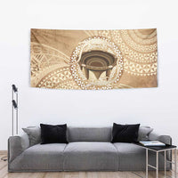 Tonga Skink Kava Bowl Tapestry Vintage Tongan Ngatu Pattern LT14 - Polynesian Pride