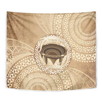 Tonga Skink Kava Bowl Tapestry Vintage Tongan Ngatu Pattern LT14 - Polynesian Pride