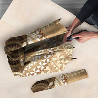 Tonga Skink Kava Bowl Umbrella Vintage Tongan Ngatu Pattern