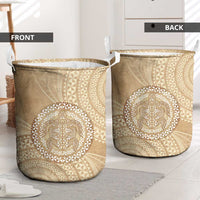 Tonga Ngatu Turtle Laundry Basket Vintage Tongan Tapa Cloth