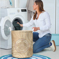 Tonga Ngatu Turtle Laundry Basket Vintage Tongan Tapa Cloth