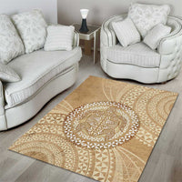 Tonga Ngatu Turtle Area Rug Vintage Tongan Tapa Cloth