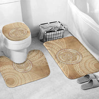 Tonga Ngatu Turtle Bathroom Set Vintage Tongan Tapa Cloth LT14 Mat Set Only (3 pcs) One Size Brown - Polynesian Pride