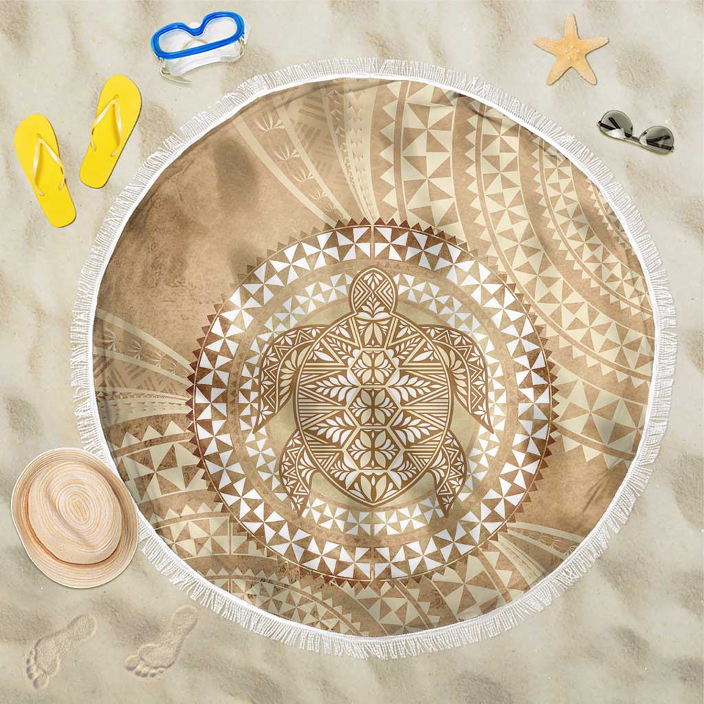 Tonga Ngatu Turtle Beach Blanket Vintage Tongan Tapa Cloth LT14 One Size 150cm Brown - Polynesian Pride