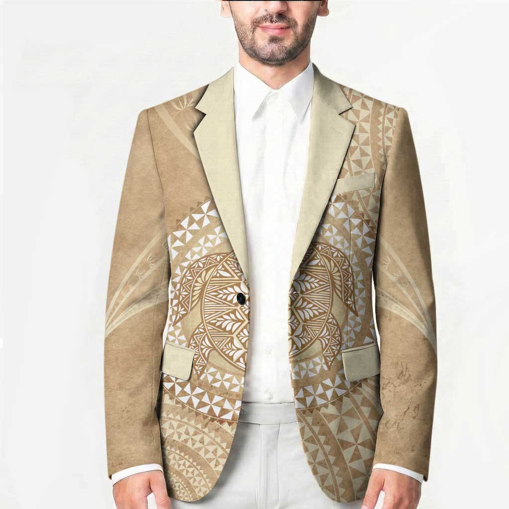 Tonga Ngatu Turtle Blazer Vintage Tongan Tapa Cloth LT14 - Polynesian Pride