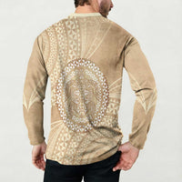 Tonga Ngatu Turtle Button Sweatshirt Vintage Tongan Tapa Cloth LT14 - Polynesian Pride