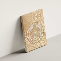 Tonga Ngatu Turtle Canvas Wall Art Vintage Tongan Tapa Cloth LT14 - Polynesian Pride