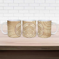 Tonga Ngatu Turtle Ceramic Mug Vintage Tongan Tapa Cloth LT14 - Polynesian Pride