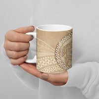 Tonga Ngatu Turtle Ceramic Mug Vintage Tongan Tapa Cloth LT14 - Polynesian Pride