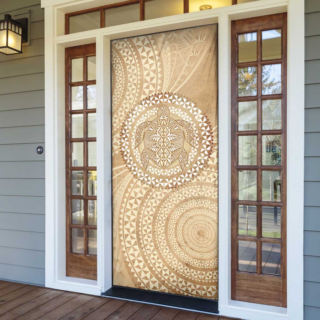 Tonga Ngatu Turtle Door Cover Vintage Tongan Tapa Cloth LT14 - Polynesian Pride