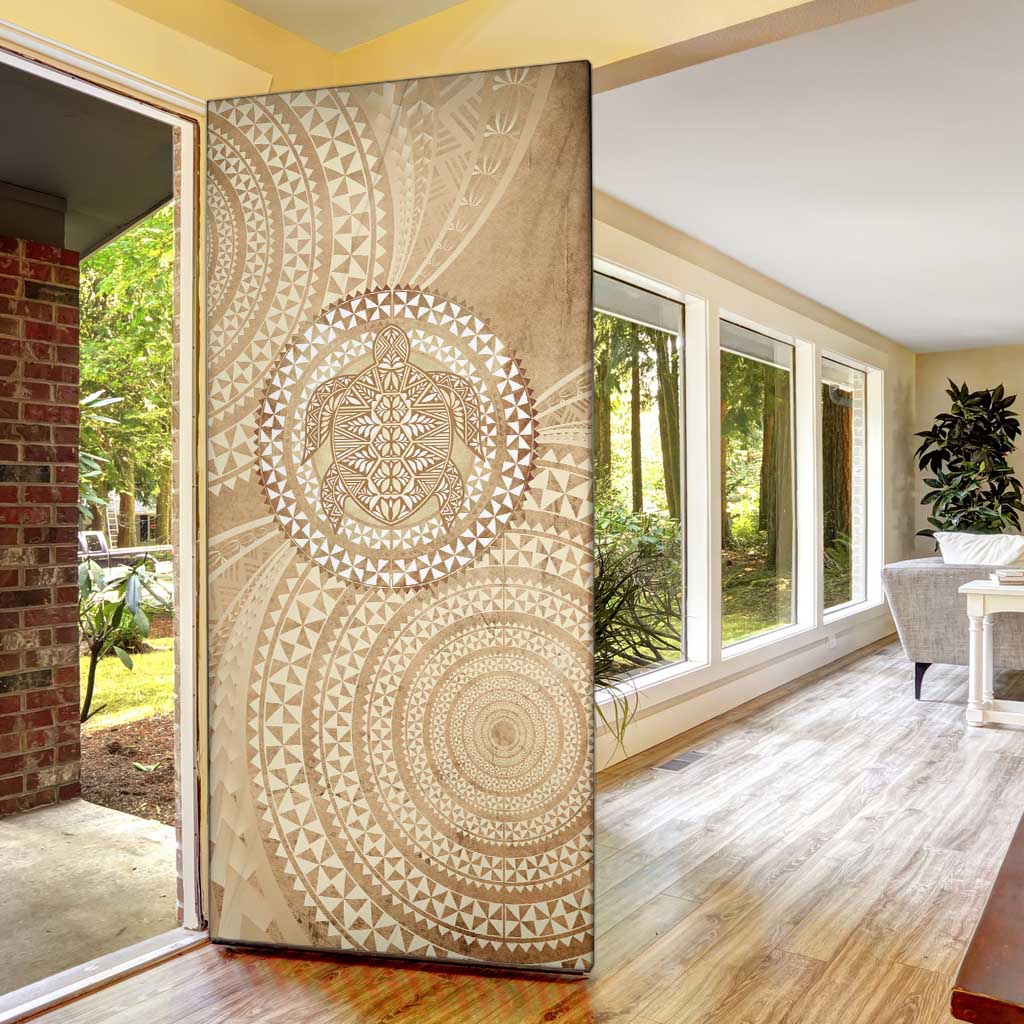 Tonga Ngatu Turtle Door Cover Vintage Tongan Tapa Cloth LT14 - Polynesian Pride