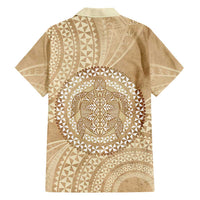 Tonga Ngatu Turtle Family Matching Long Sleeve Bodycon Dress and Hawaiian Shirt Vintage Tongan Tapa Cloth