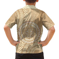Tonga Ngatu Turtle Family Matching Short Sleeve Bodycon Dress and Hawaiian Shirt Vintage Tongan Tapa Cloth