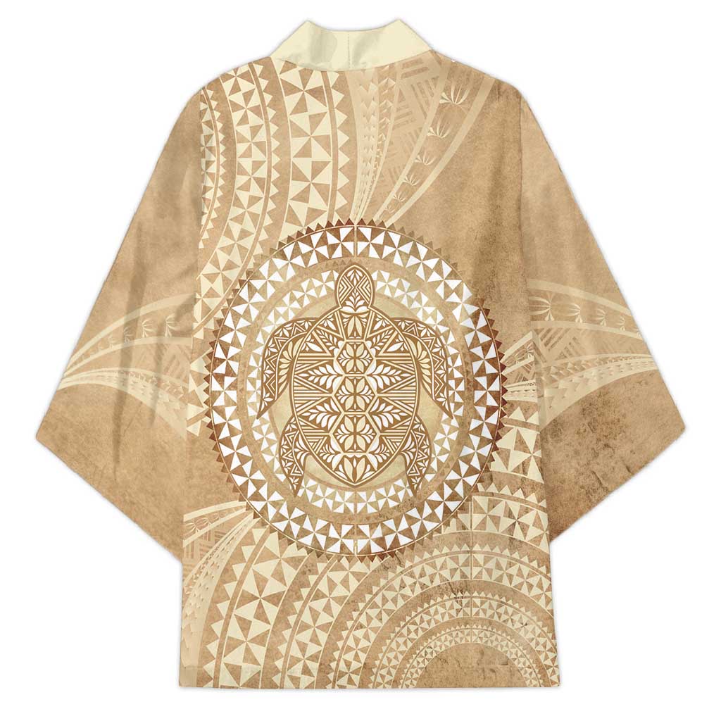 Tonga Ngatu Turtle Kimono Vintage Tongan Tapa Cloth LT14 - Polynesian Pride