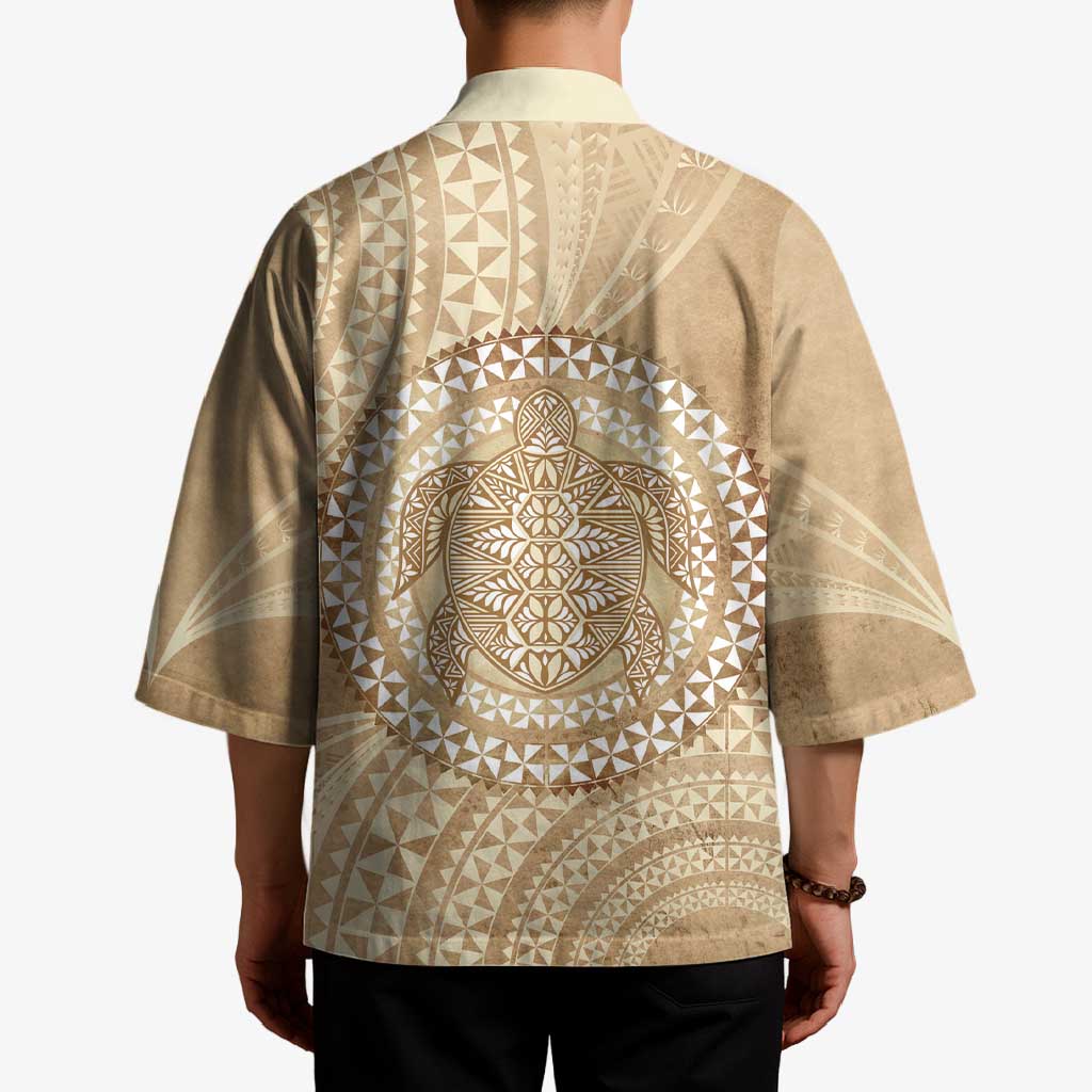 Tonga Ngatu Turtle Kimono Vintage Tongan Tapa Cloth LT14 - Polynesian Pride