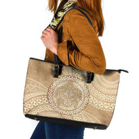 Tonga Ngatu Turtle Leather Tote Bag Vintage Tongan Tapa Cloth LT14 Brown - Polynesian Pride