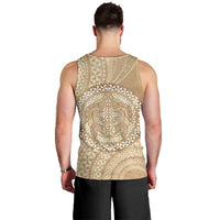 Tonga Ngatu Turtle Men Tank Top Vintage Tongan Tapa Cloth LT14 - Polynesian Pride