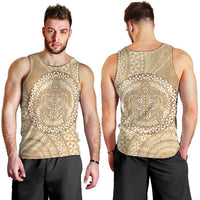Tonga Ngatu Turtle Men Tank Top Vintage Tongan Tapa Cloth LT14 - Polynesian Pride