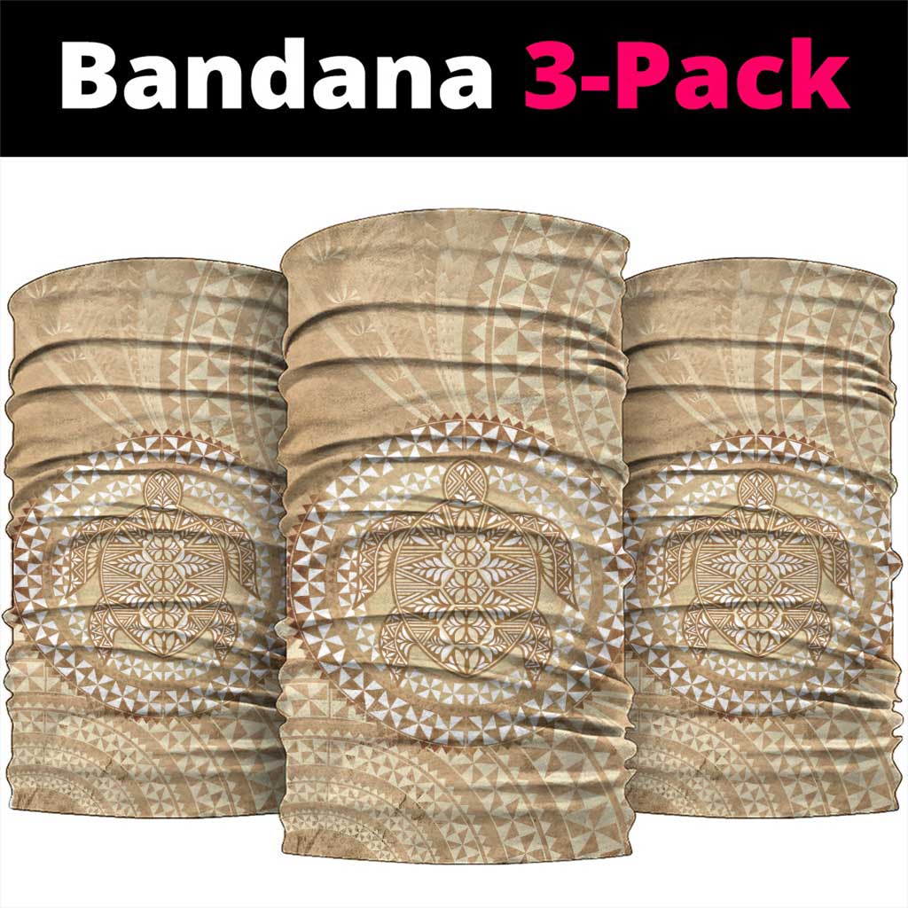 Tonga Ngatu Turtle Neck Gaiter Vintage Tongan Tapa Cloth LT14 package One Size: 25*50cm Brown - Polynesian Pride