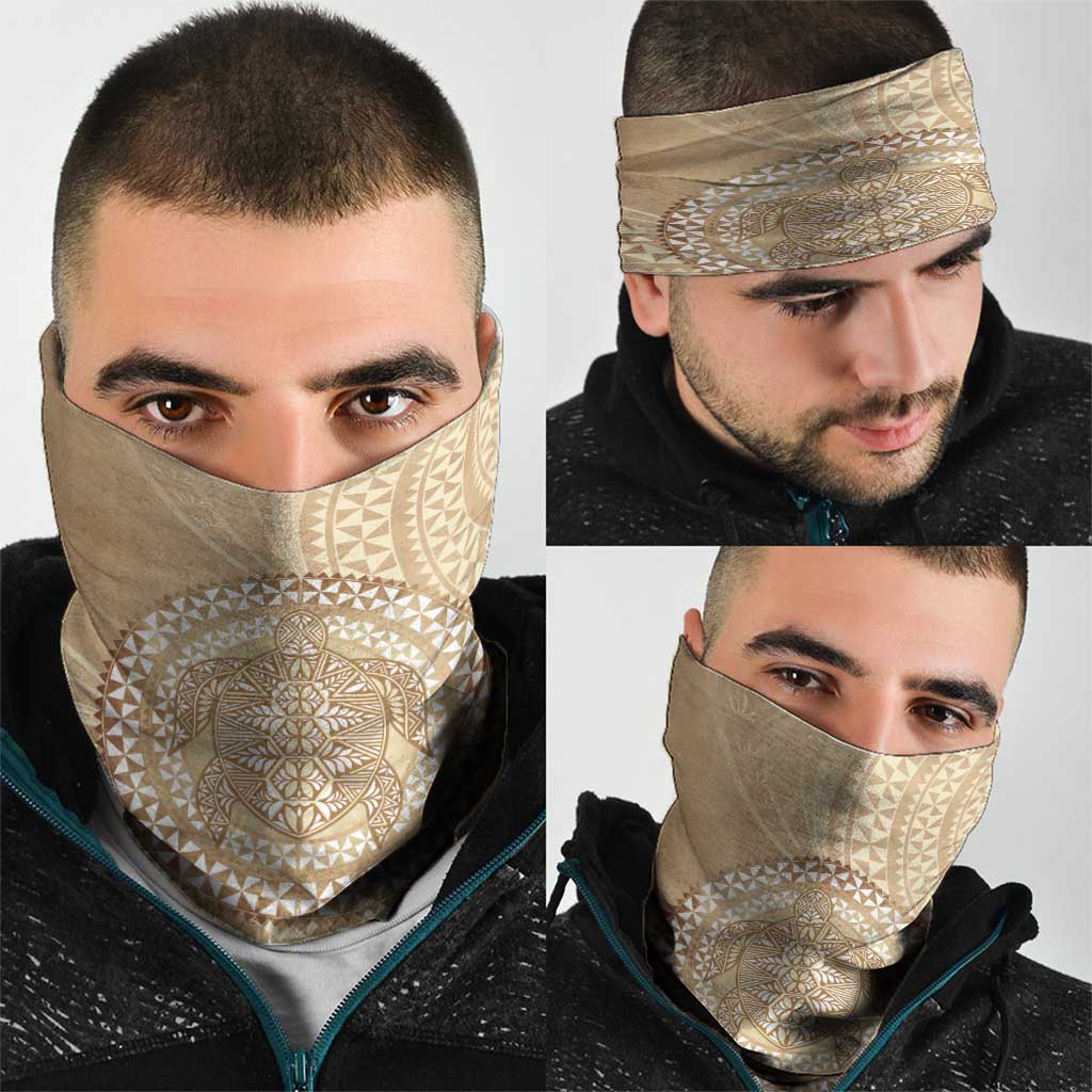 Tonga Ngatu Turtle Neck Gaiter Vintage Tongan Tapa Cloth LT14 - Polynesian Pride