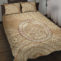 Tonga Ngatu Turtle Quilt Bed Set Vintage Tongan Tapa Cloth LT14 Brown - Polynesian Pride