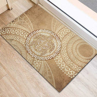 Tonga Ngatu Turtle Rubber Doormat Vintage Tongan Tapa Cloth LT14 - Polynesian Pride