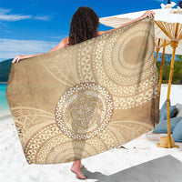 Tonga Ngatu Turtle Sarong Vintage Tongan Tapa Cloth LT14 One Size 44 x 66 inches Brown - Polynesian Pride
