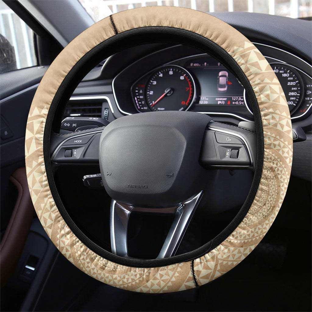 Tonga Ngatu Turtle Steering Wheel Cover Vintage Tongan Tapa Cloth LT14 - Polynesian Pride