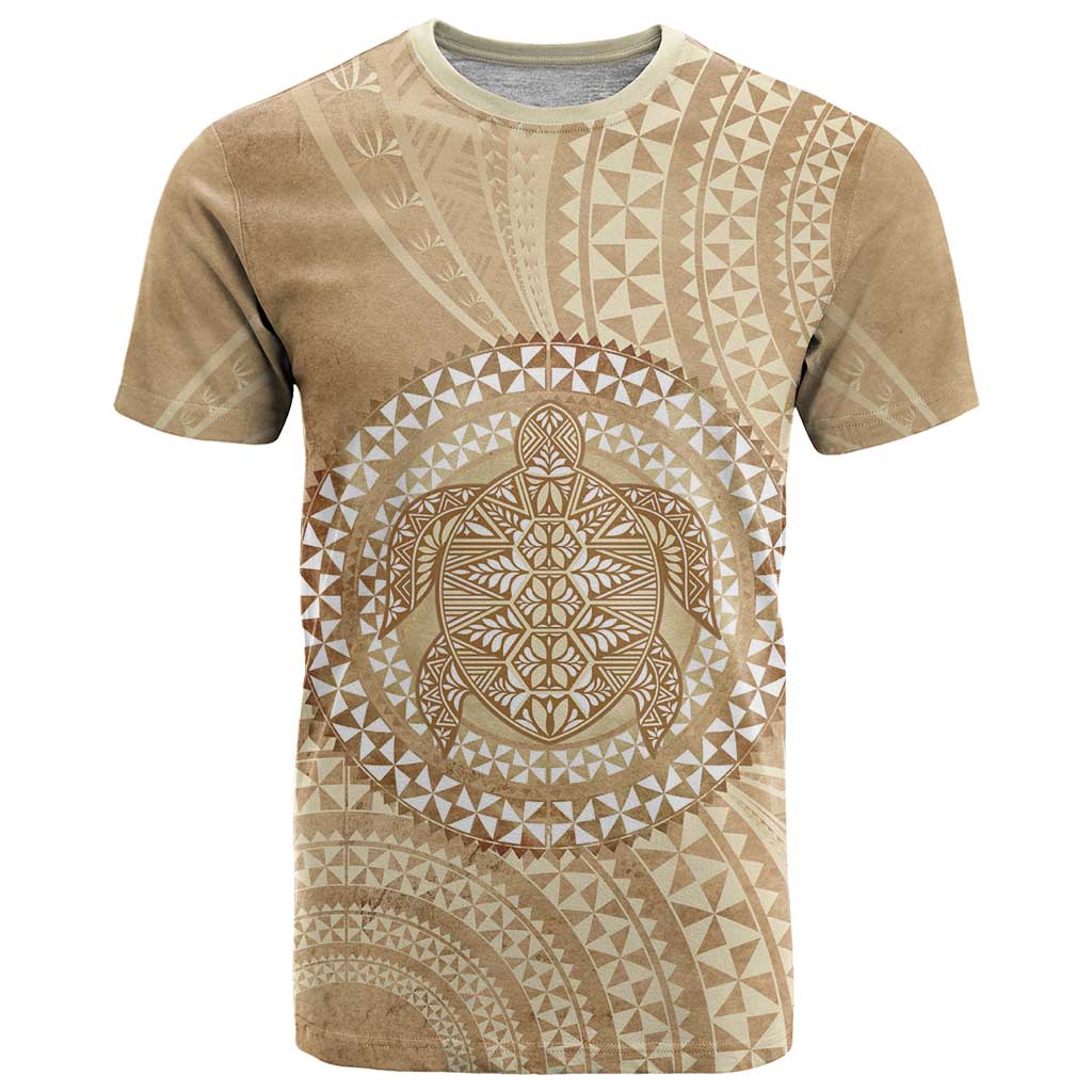 Tonga Ngatu Turtle T Shirt Vintage Tongan Tapa Cloth