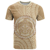 Tonga Ngatu Turtle T Shirt Vintage Tongan Tapa Cloth LT14 Brown - Polynesian Pride