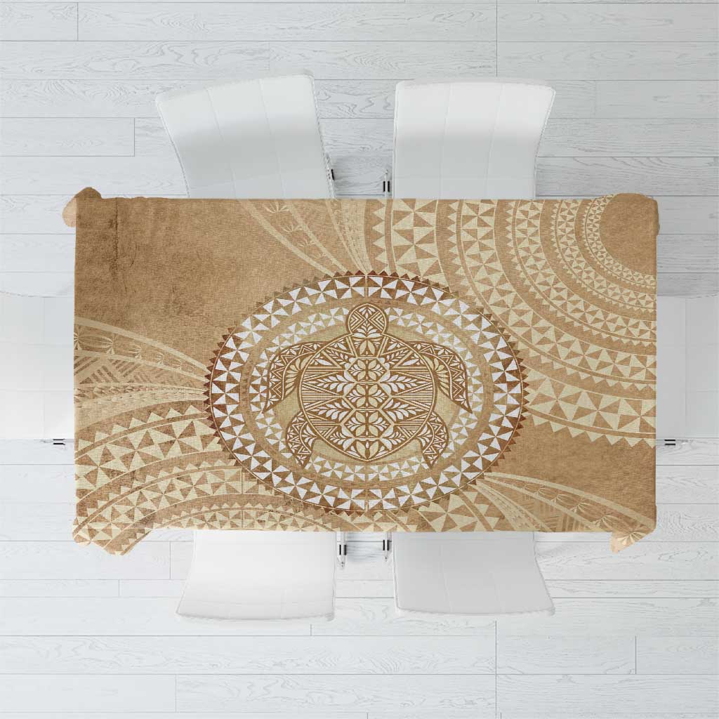Tonga Ngatu Turtle Tablecloth Vintage Tongan Tapa Cloth LT14 Brown - Polynesian Pride