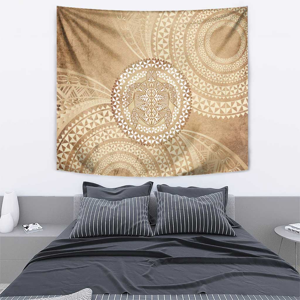 Tonga Ngatu Turtle Tapestry Vintage Tongan Tapa Cloth LT14 - Polynesian Pride
