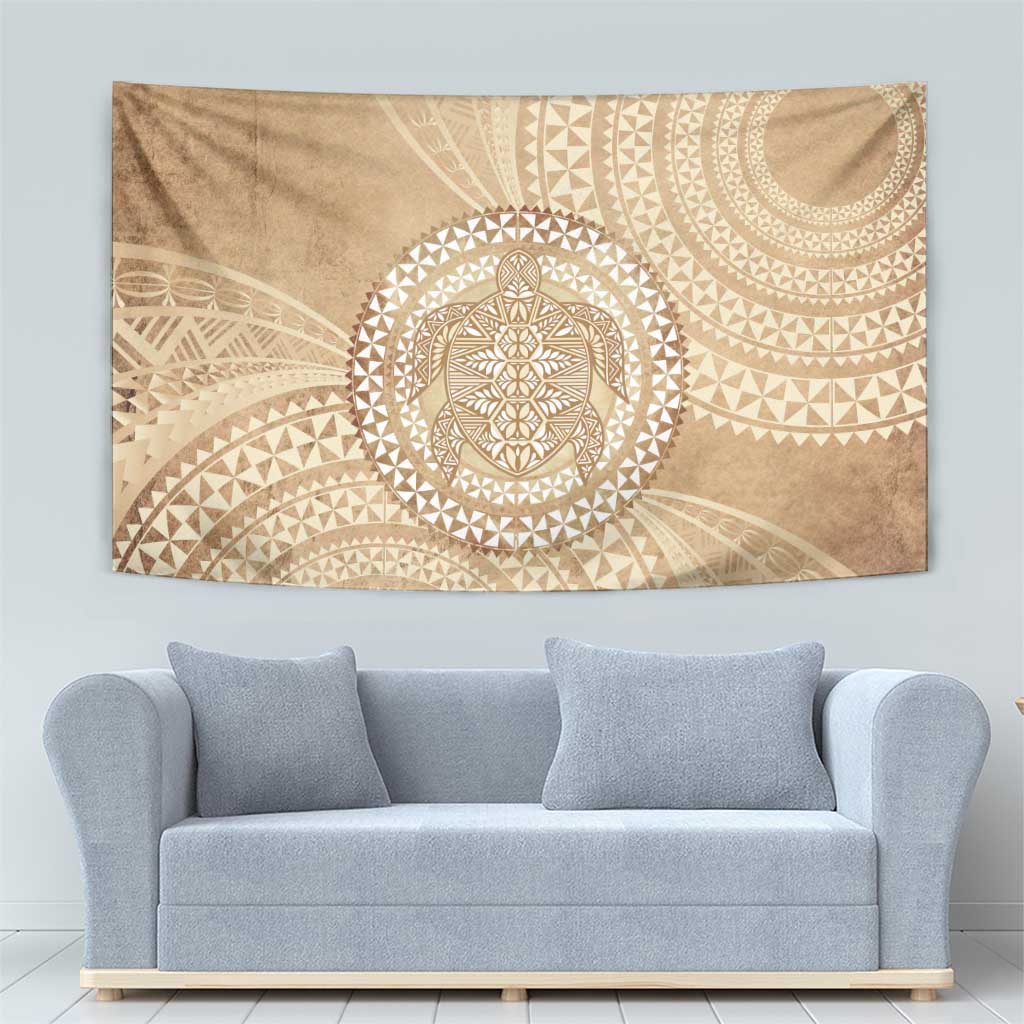 Tonga Ngatu Turtle Tapestry Vintage Tongan Tapa Cloth LT14 - Polynesian Pride