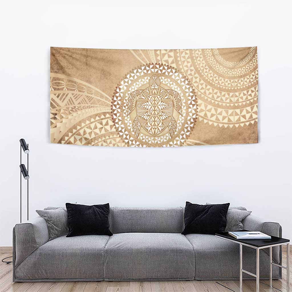 Tonga Ngatu Turtle Tapestry Vintage Tongan Tapa Cloth LT14 - Polynesian Pride