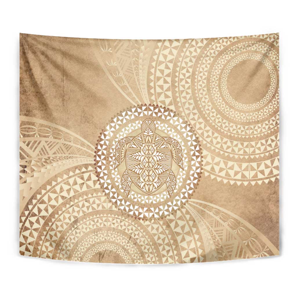 Tonga Ngatu Turtle Tapestry Vintage Tongan Tapa Cloth LT14 - Polynesian Pride