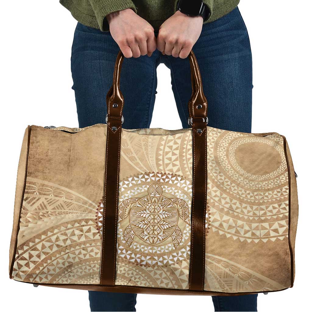 Tonga Ngatu Turtle Travel Bag Vintage Tongan Tapa Cloth